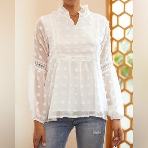 Sheer light blue blouse